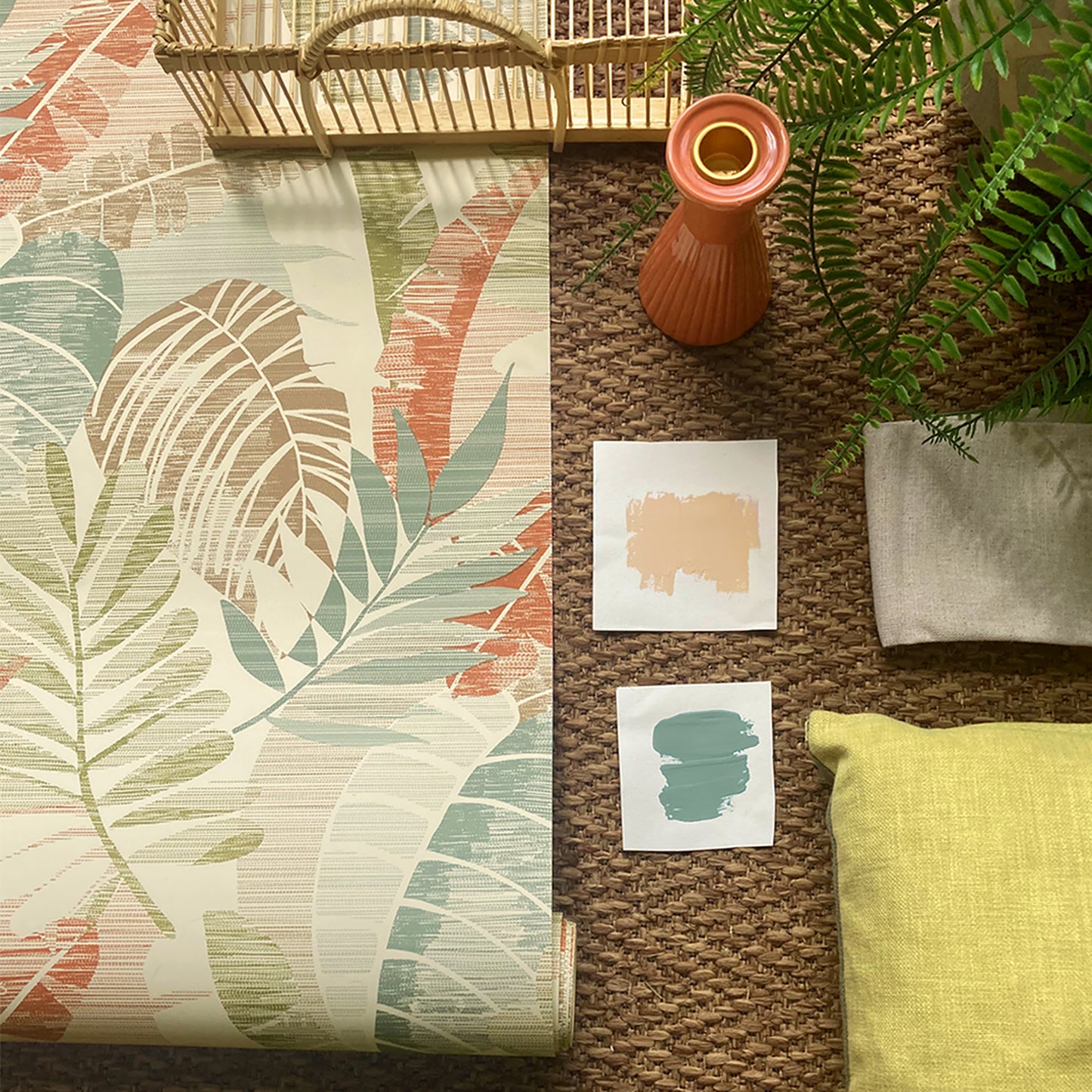 Sarika Leaf Cream/Gold Wallpaper by Belgravia