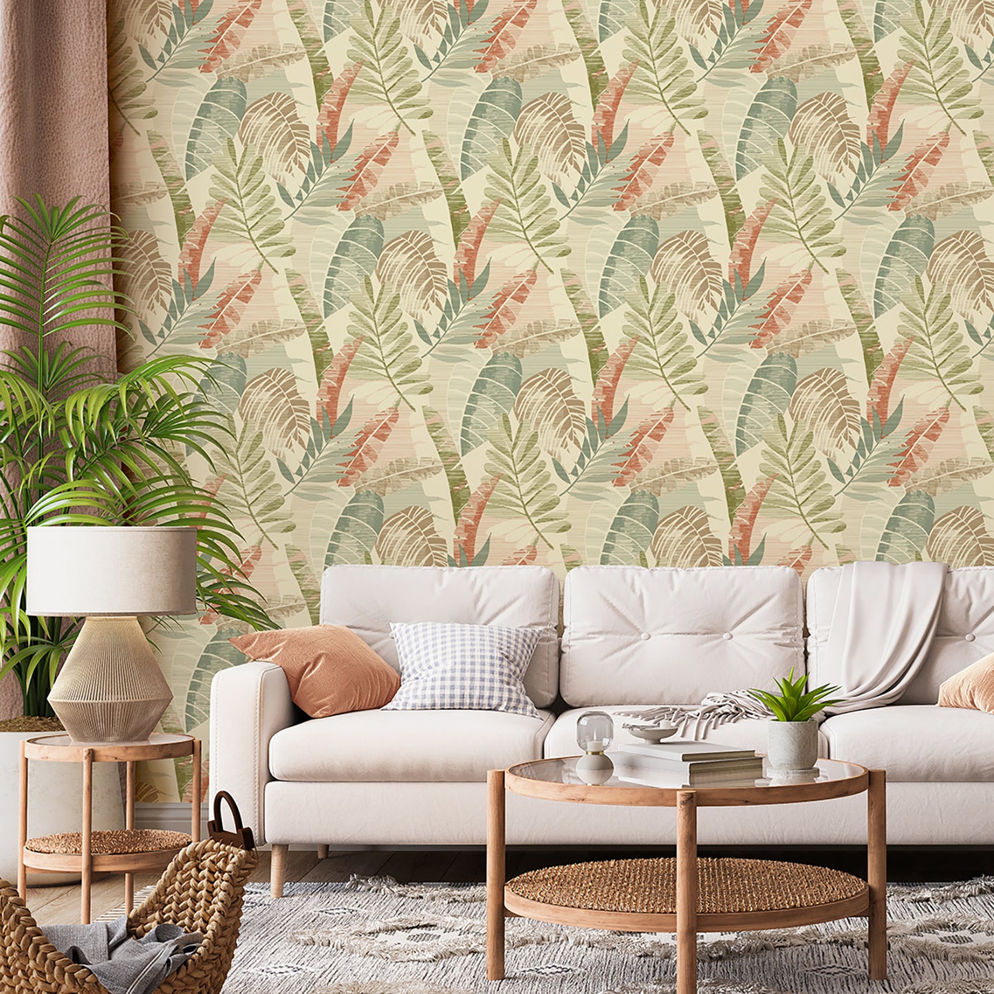 Sarika Leaf Cream/Gold Wallpaper by Belgravia