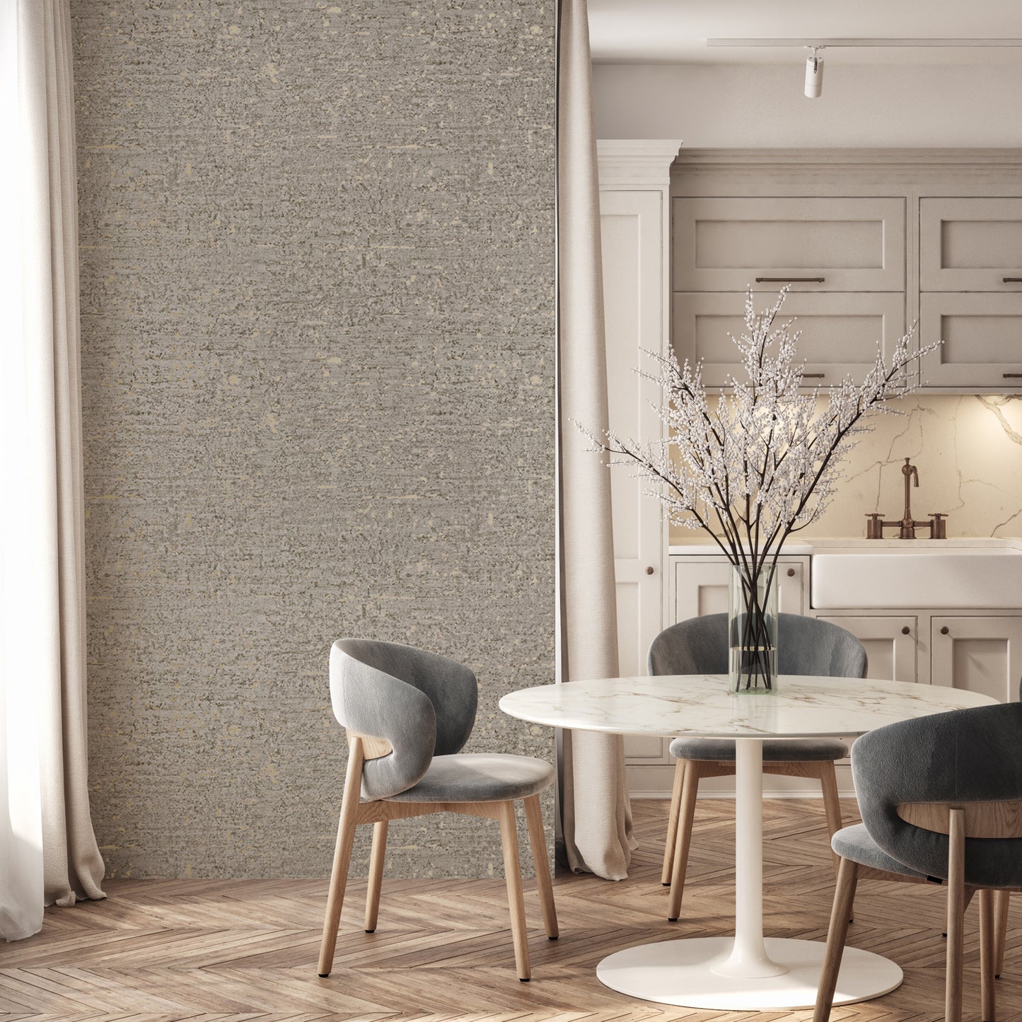Concrete Texture Brown Wallpaper by Belgravia Décor
