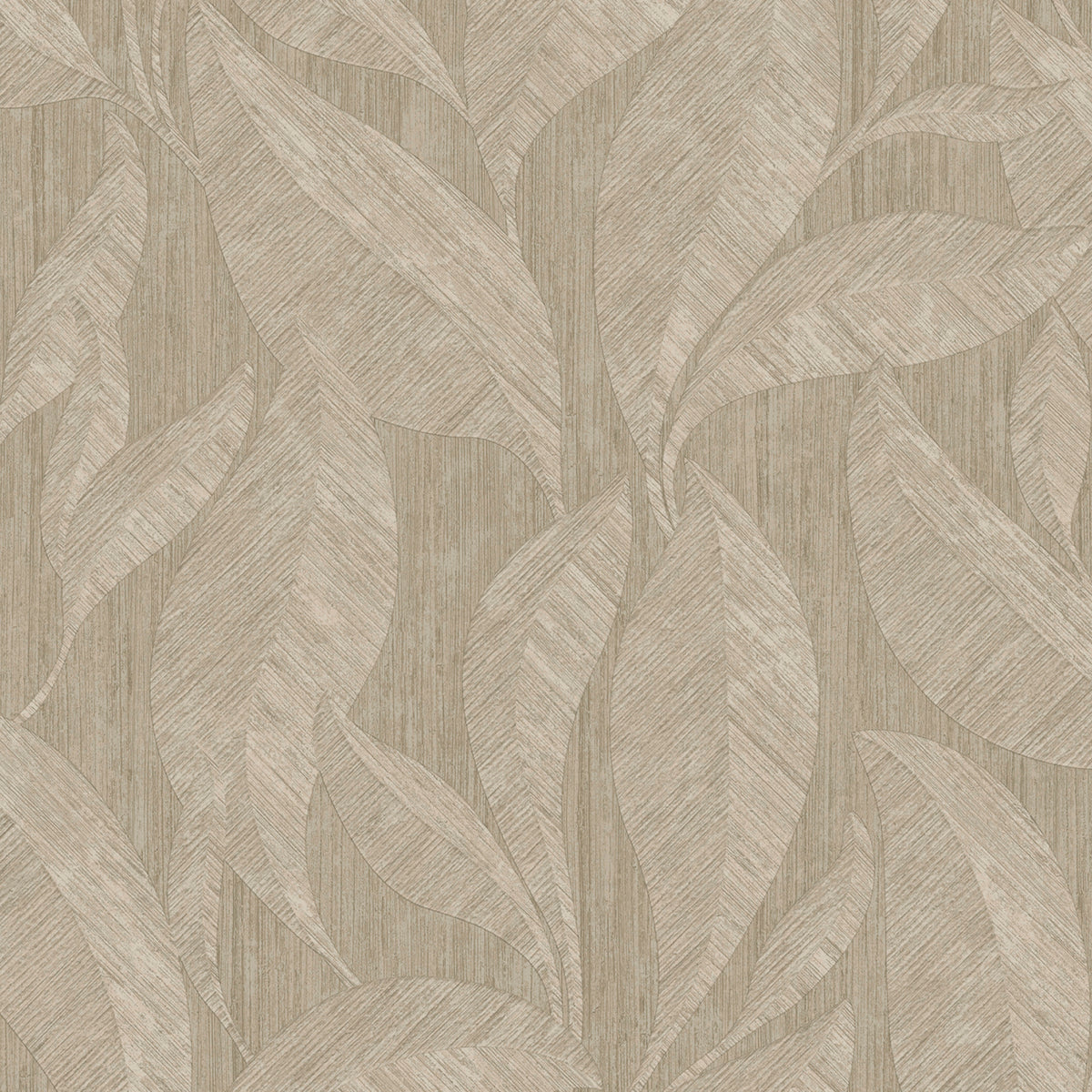 Langdale Leaf Beige Textured Wallpaper by Belgravia Décor