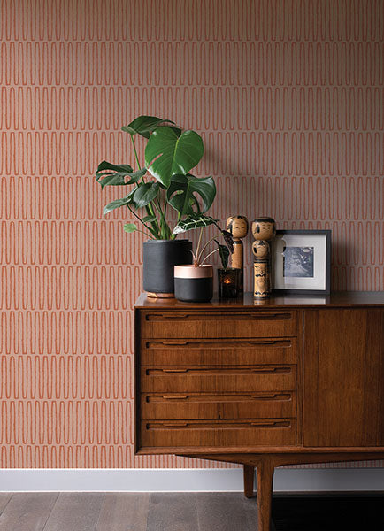 Lars Coral Retro Wave Wallpaper by A Street Prints