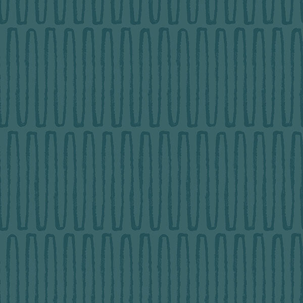 Lars Teal Retro Wave Wallpaper by A Street Prints