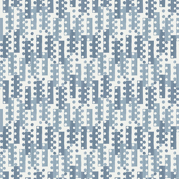 Erik Blue Building Blocks Wallpaper by A Street Prints