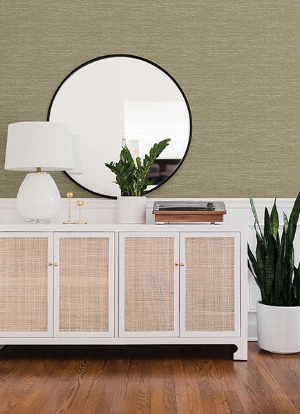 Malin Wheat Faux Grasscloth Wallpaper by A Street Prints