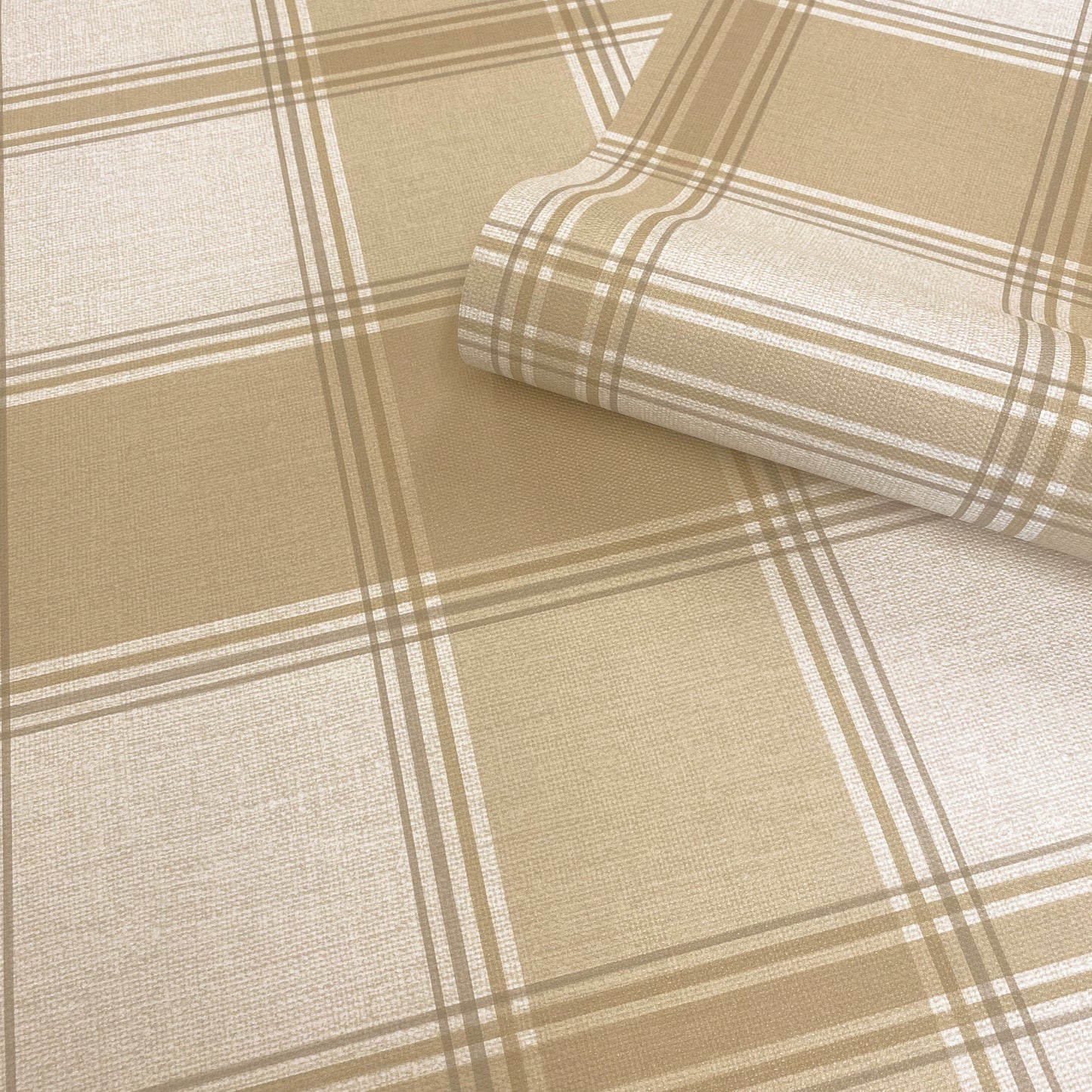 Carmella Check Cream/Sand Luxury Italian textured wallcovering by Belgravia Décor