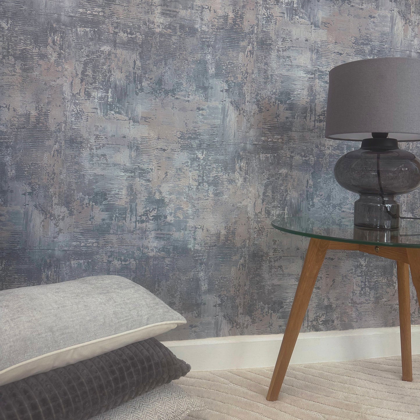 Plaster Blue Luxury Italian wallpaper by Belgravia Décor