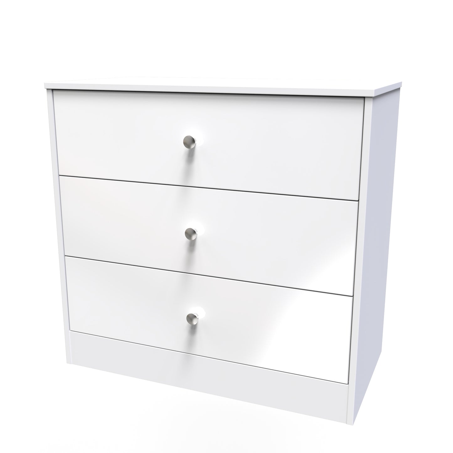 Presley 3 Drawer Chest in White Gloss White Matt by Welcome Furniture
