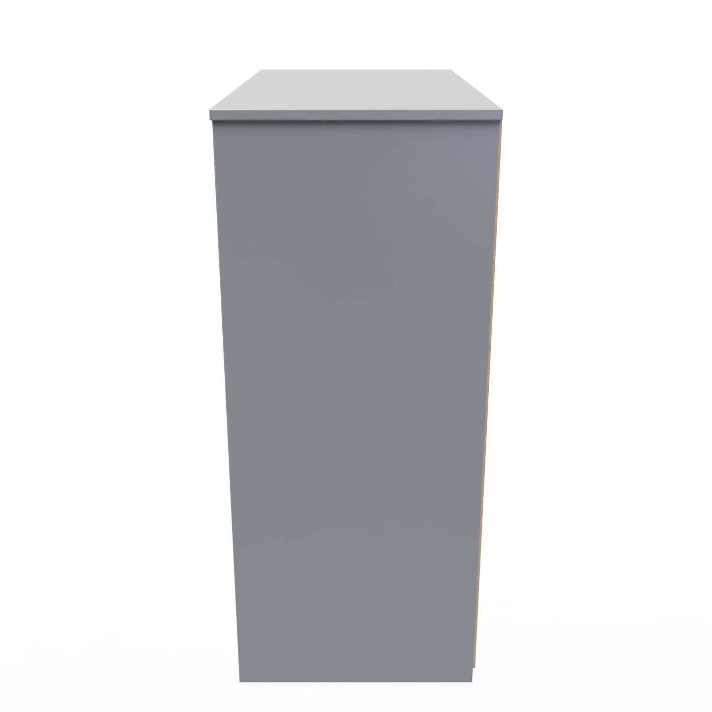 Presley 4 Drawer Chest in Uniform Gloss Dusk grey by Welcome Furniture