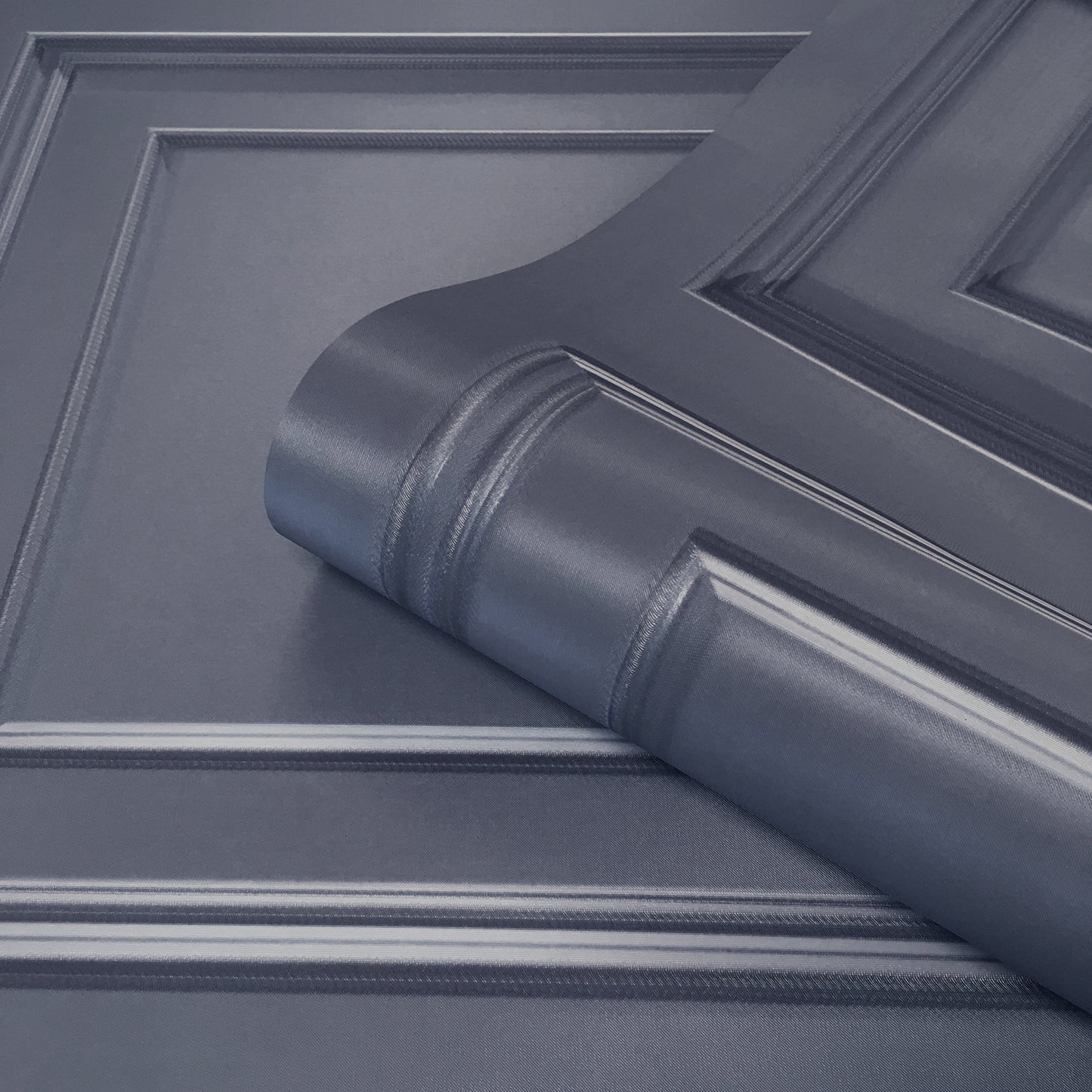 Amara Panel Blue Textured Wallpaper by Belgravia Decor