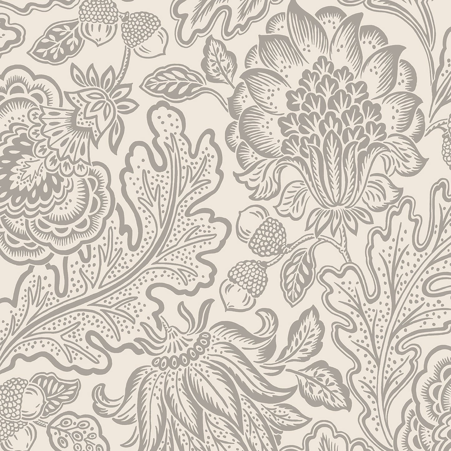 Fernhurst Silver / White Wallpaper by Belgravia