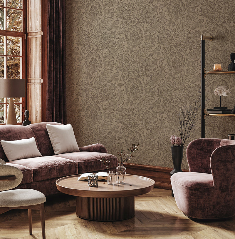 Fernhurst Mocha Wallpaper by Belgravia