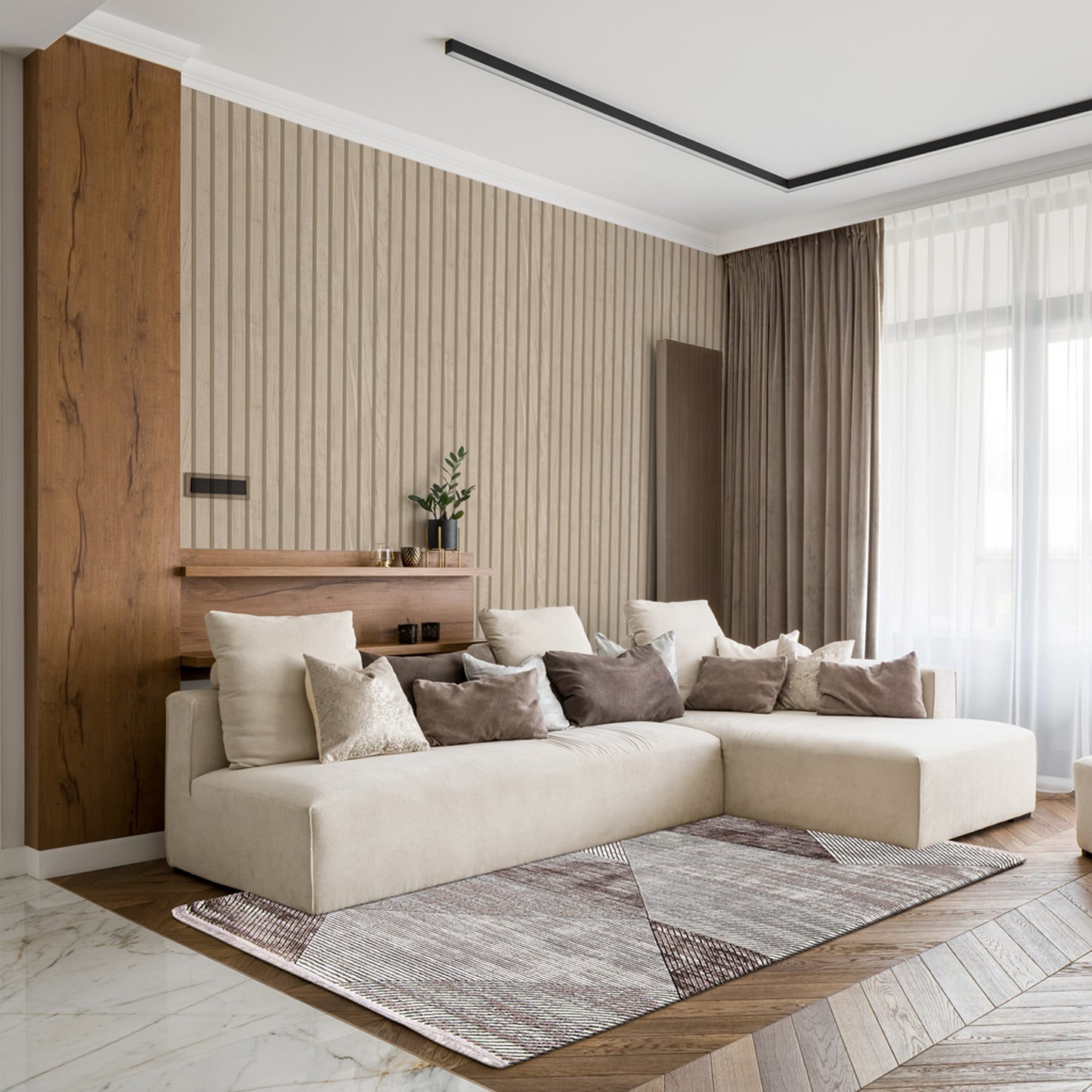 Panacea Beige Wood Collection by Belgravia Décor