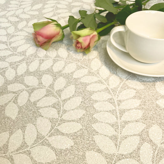 Valentino Leaf Print Beige Luxury Heavyweight vinyl by Belgravia Decor