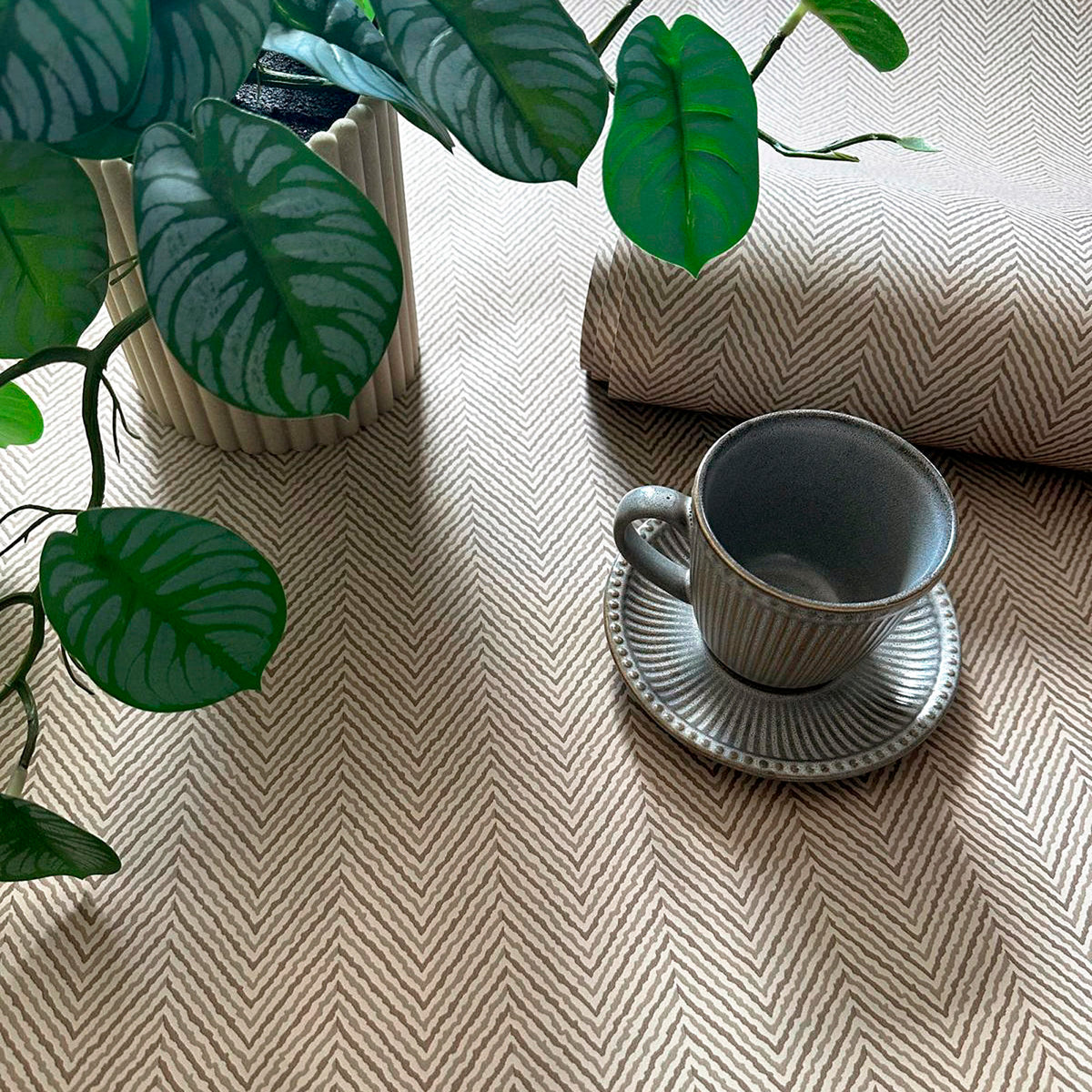 Herringbone Beige Wallpaper by Belgravia Décor