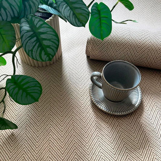 Herringbone Beige Wallpaper by Belgravia Décor