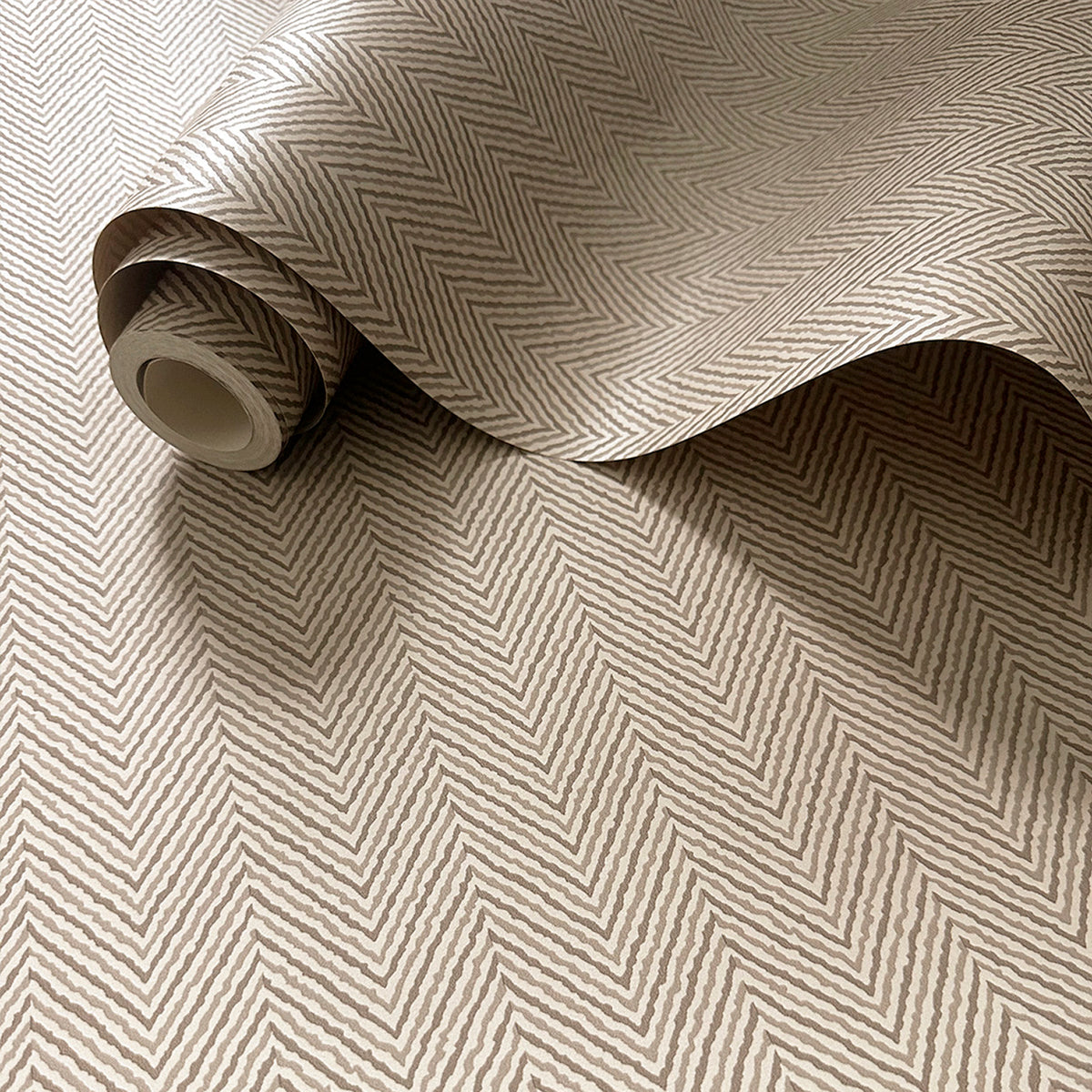 Herringbone Beige Wallpaper by Belgravia Décor