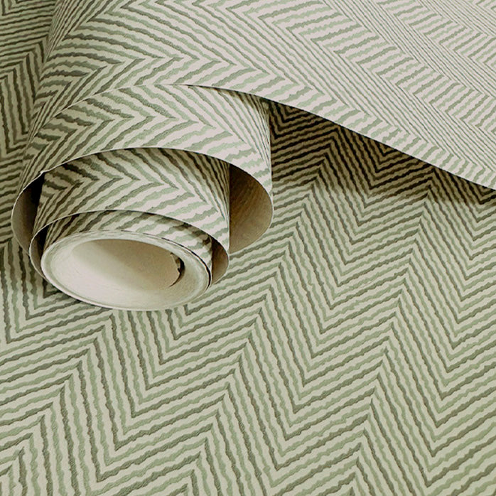 Herringbone Sage Wallpaper by Belgravia Décor