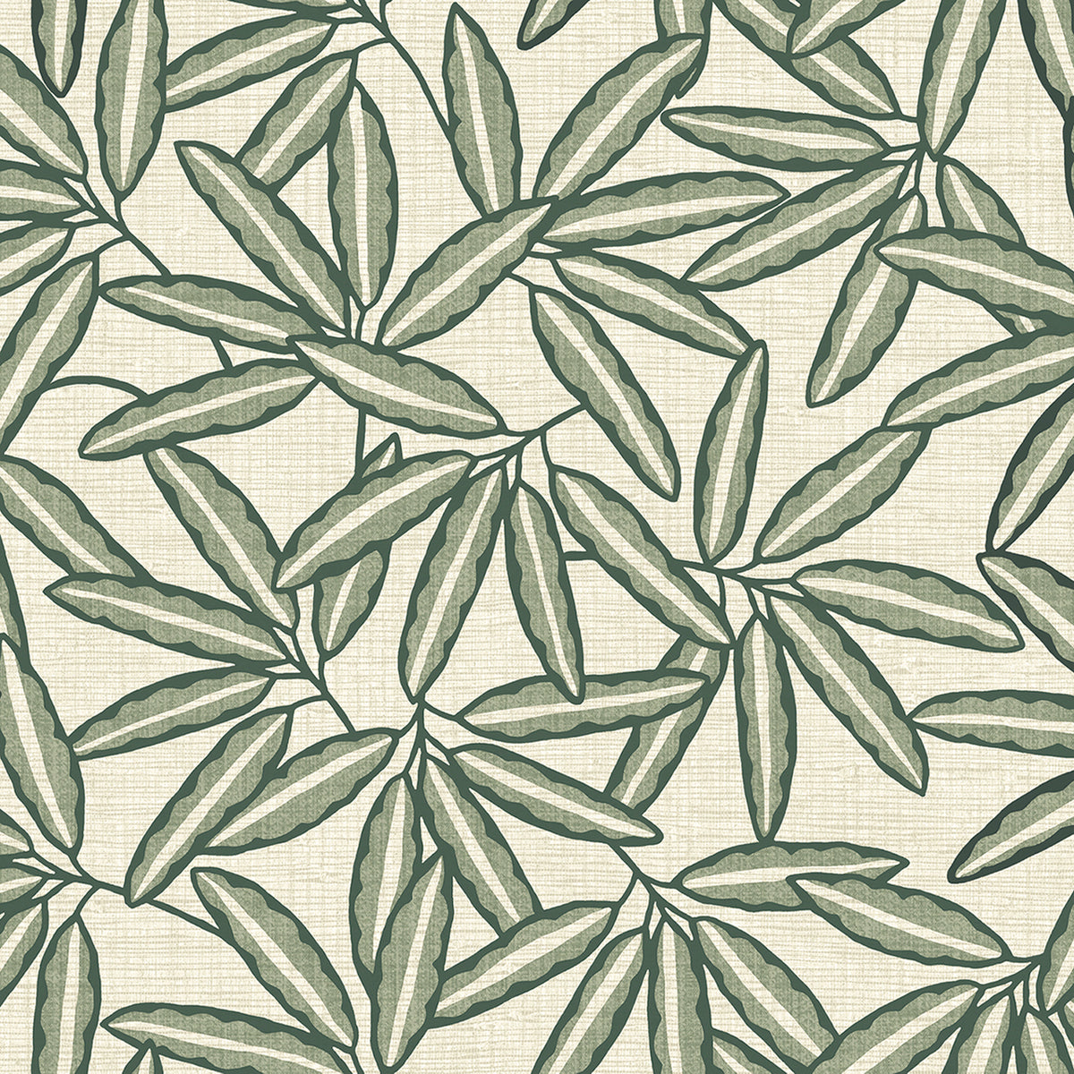 Grasscloth Leaf Sage Heavyweight Wallpaper by Belgravia Décor