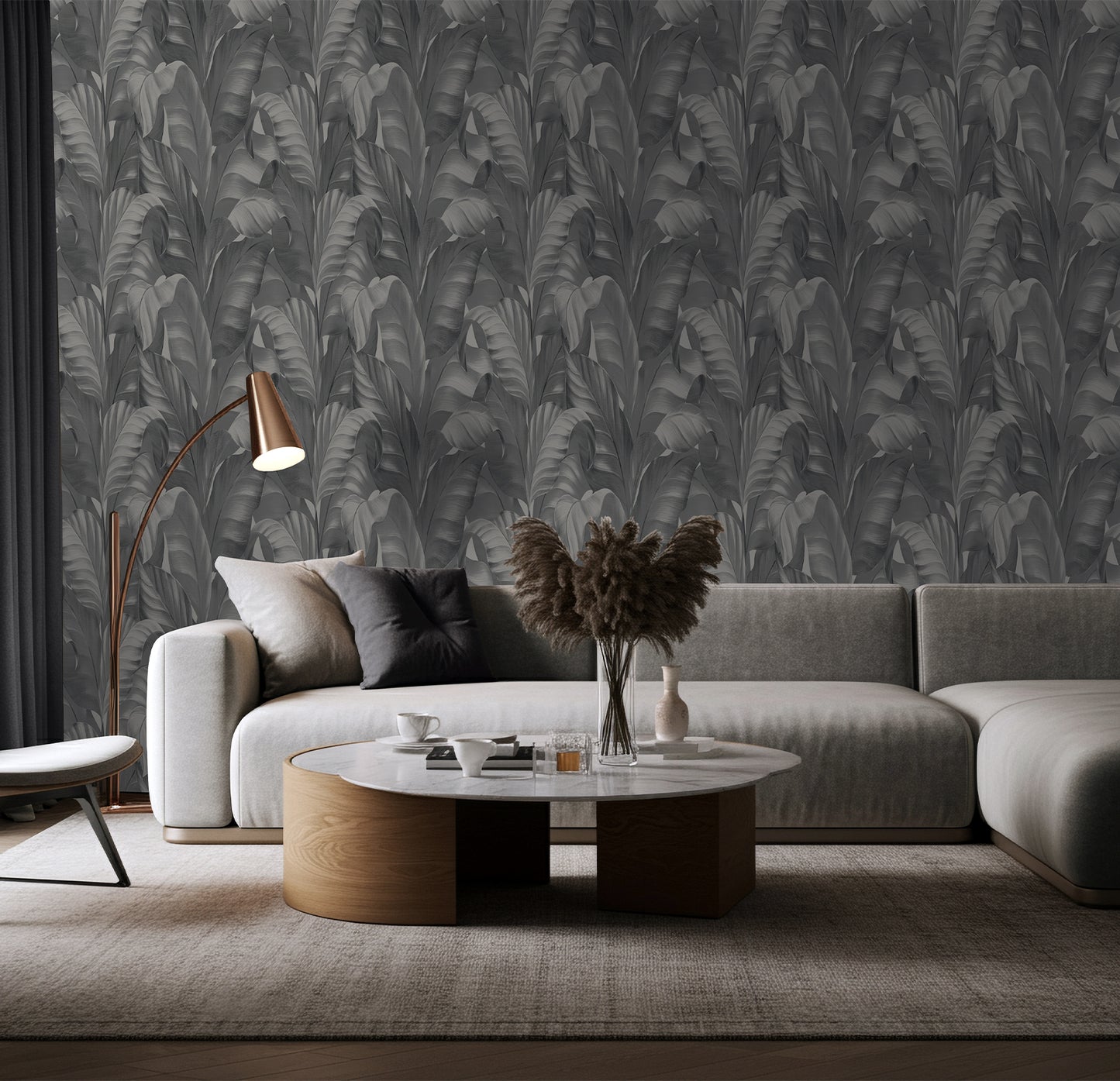 Sumatra Charcoal Wallpaper by Belgravia Décor