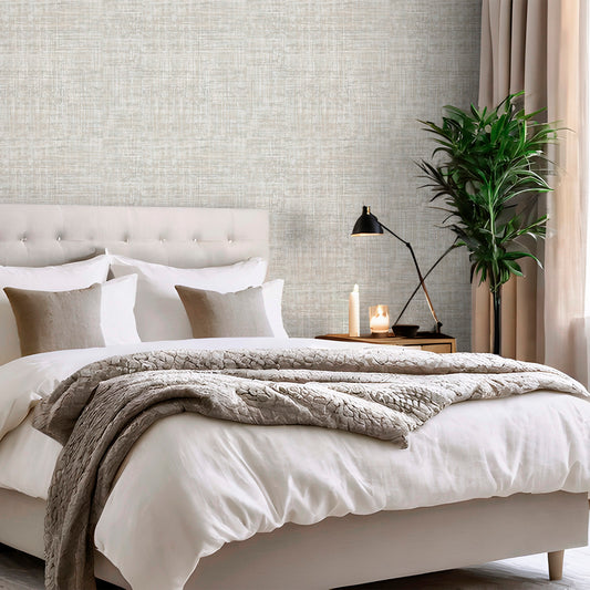 Rowen Cream Heavyweight Vinyl Wallpaper by Belgravia Décor