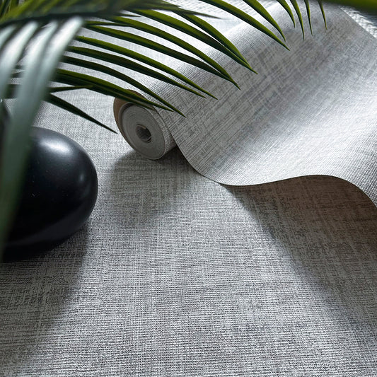 Rowen Grey Heavyweight Vinyl Wallpaper by Belgravia Décor