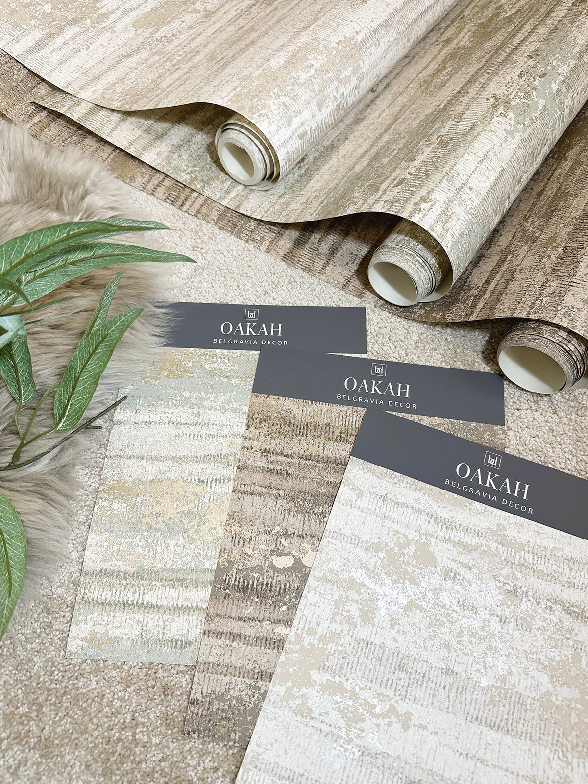 Oakah Mocha Luxury wallpaper by Belgravia Décor