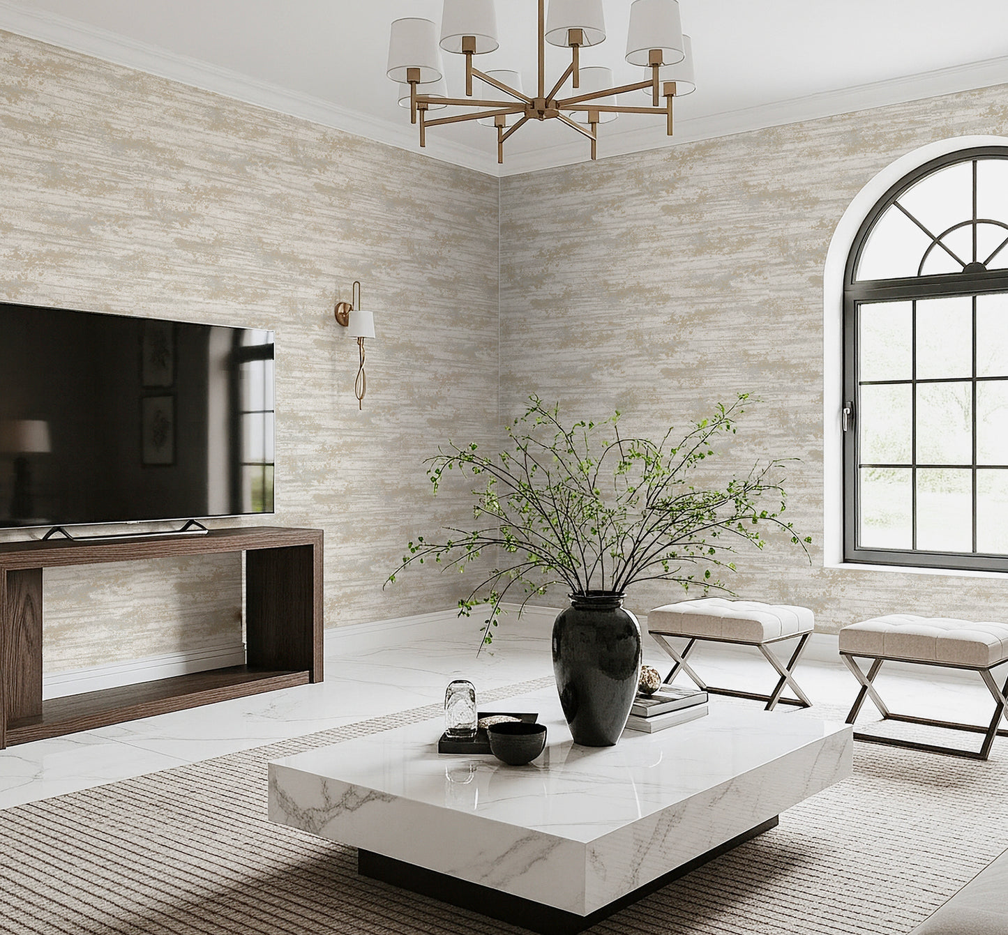 Oakah Ivory Luxury wallpaper by Belgravia Décor