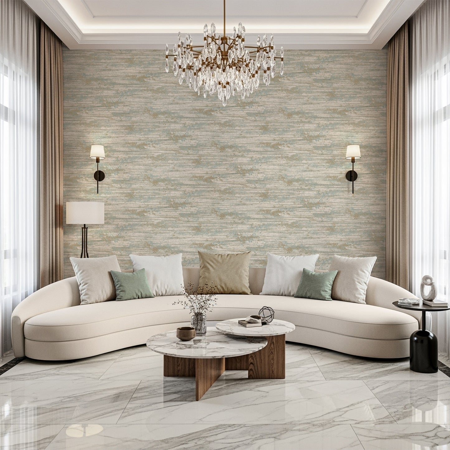 Oakah Sage Luxury wallpaper by Belgravia Décor