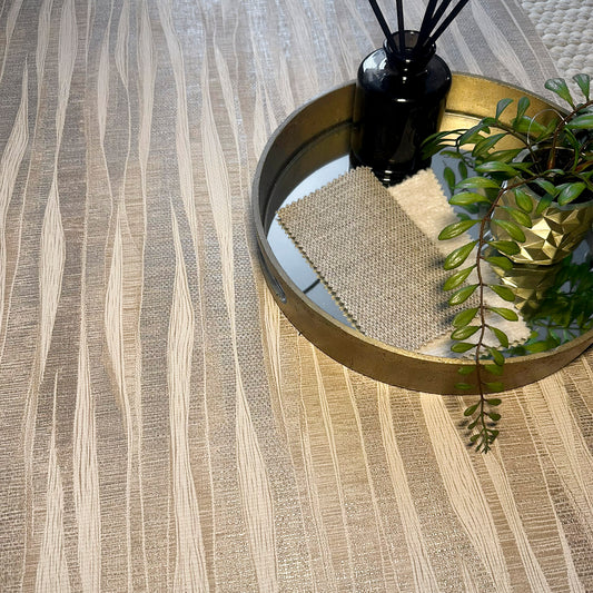 Fabiano Beige Heavyweight Wallpaper Collection by Belgravia Décor