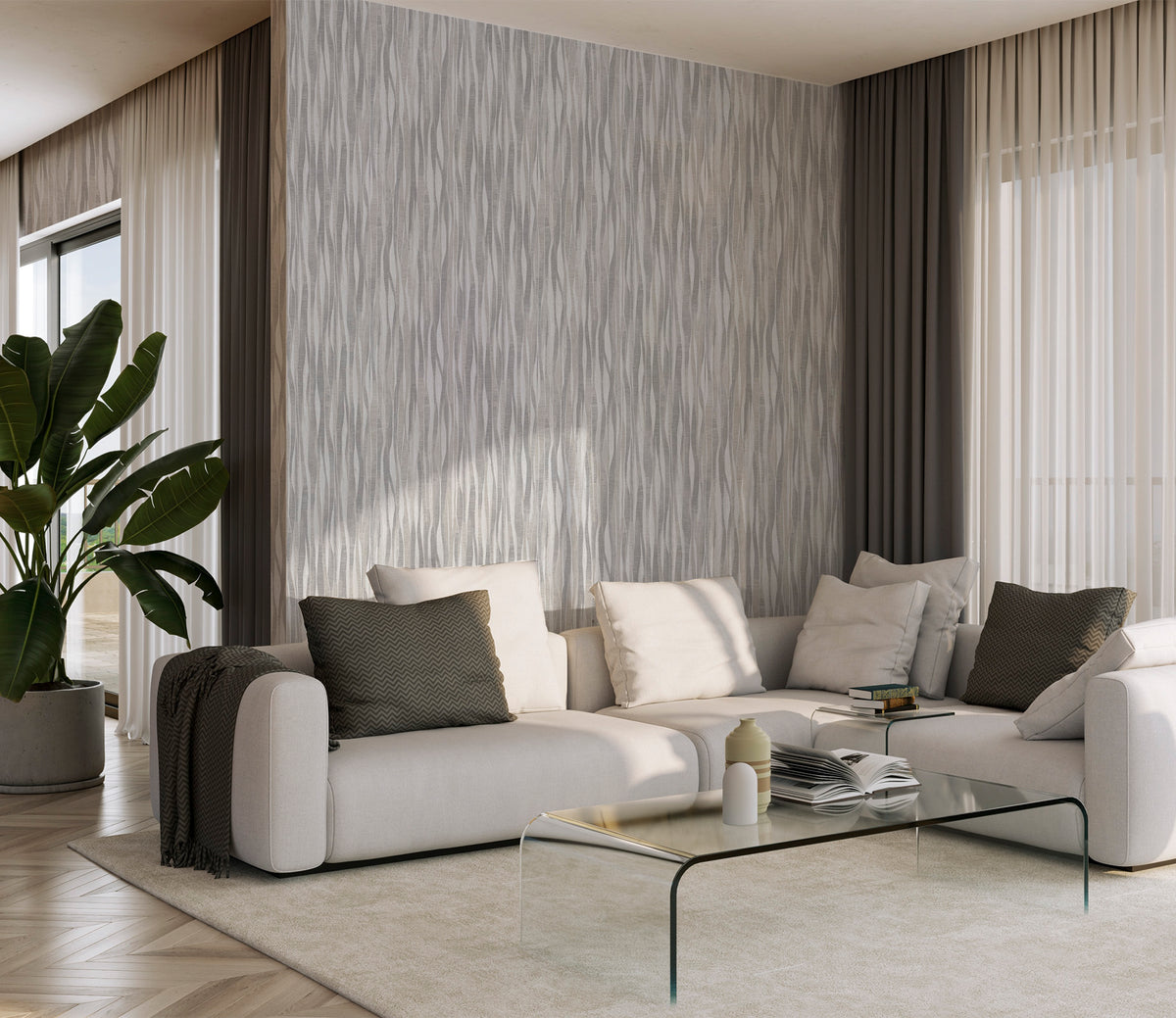 Fabiano Ivory Heavyweight Wallpaper Collection by Belgravia Décor