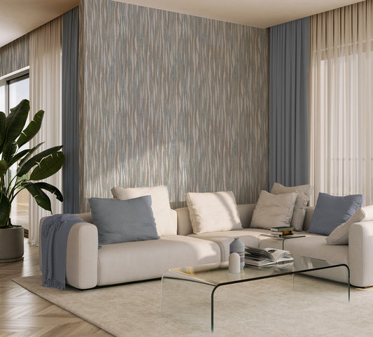 Fabiano Blue Heavyweight Wallpaper Collection by Belgravia Décor