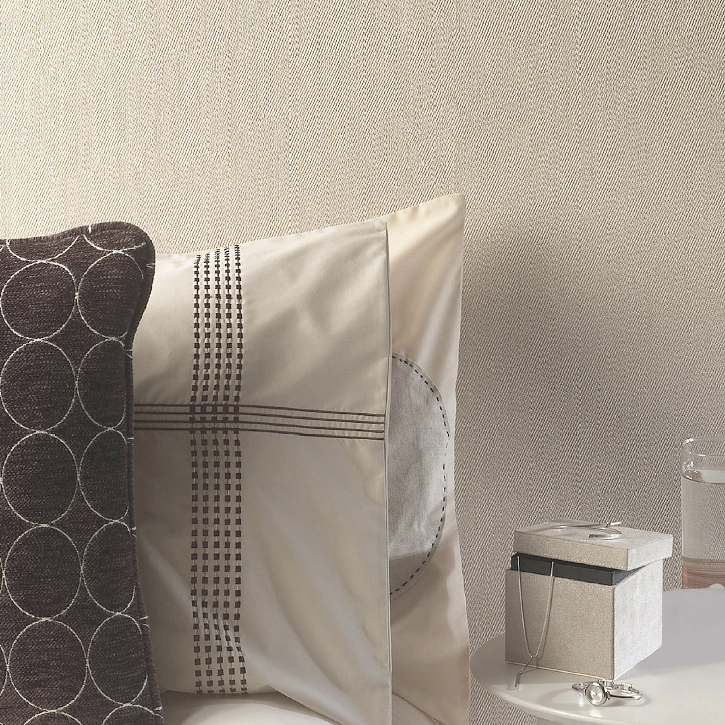 Weave heavyweight vinyl fabric Champagne by Holden Decor