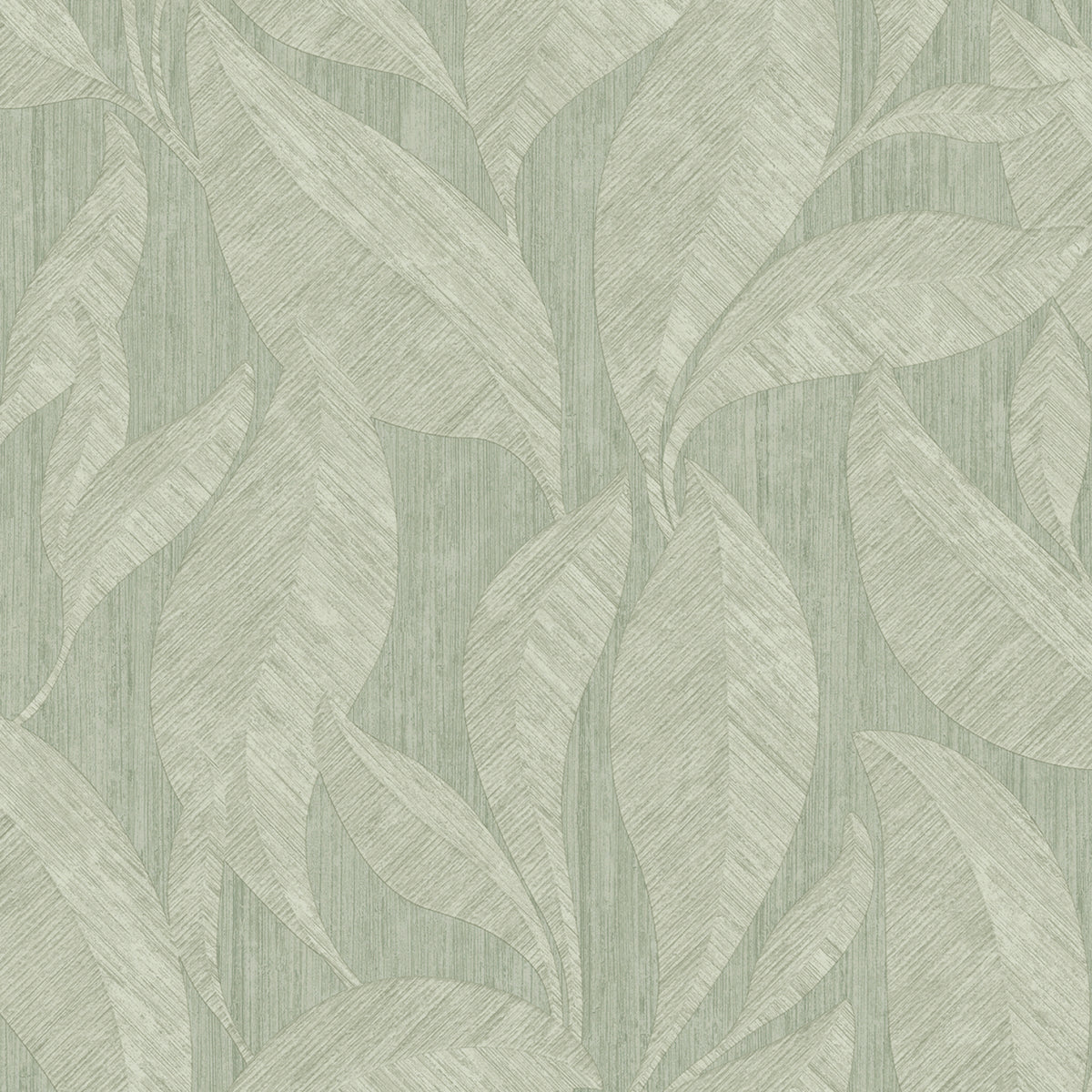 Langdale Leaf Sage Textured Wallpaper by Belgravia Décor