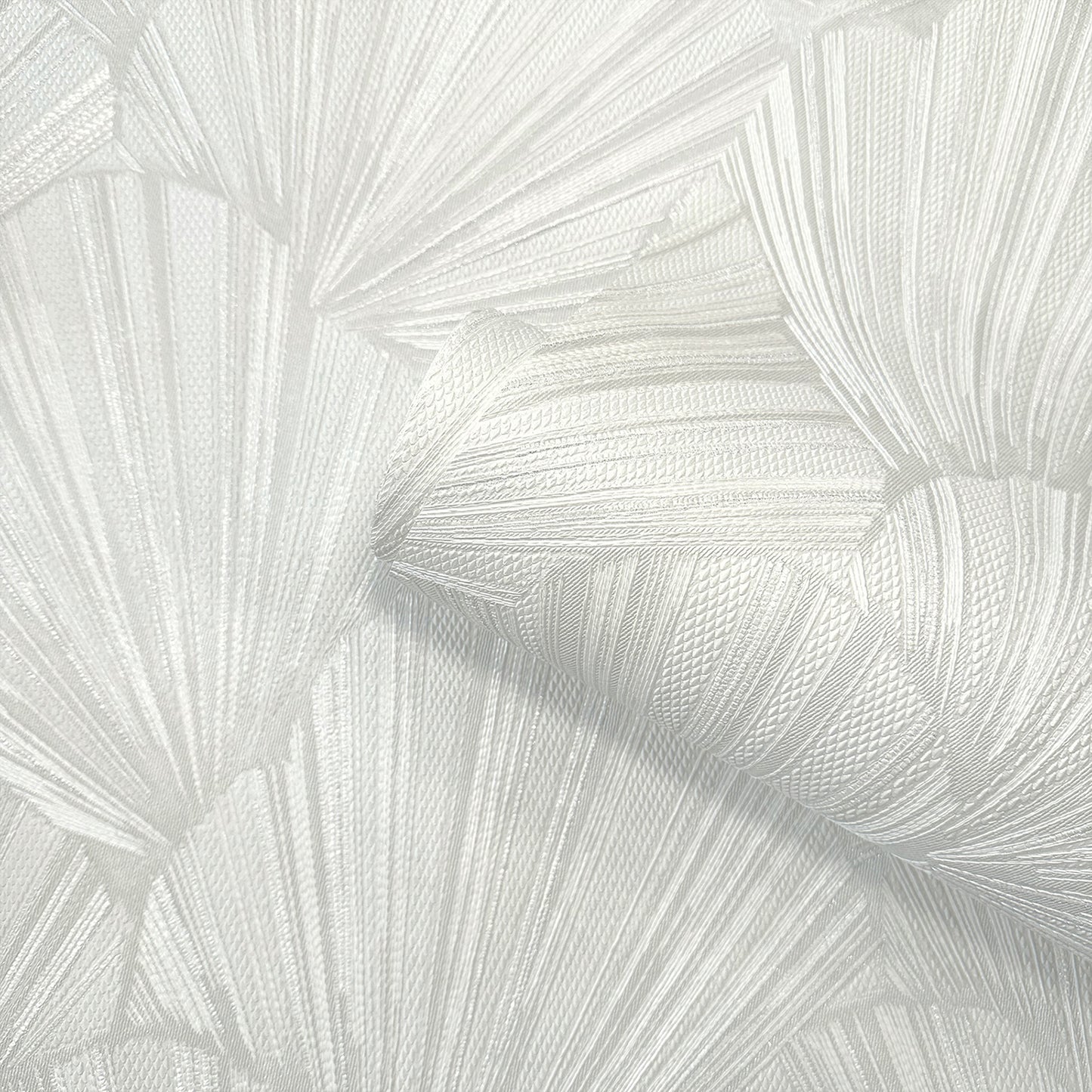 Allegra White Feature Italian Heavyweight Wallpaper by Belgravia Décor