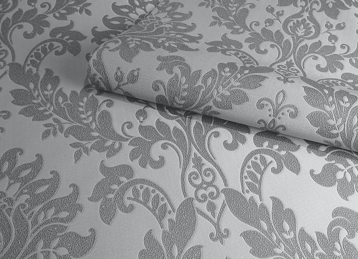 Clara Heavyweight Vinyl Charcoal Glitter by Holden Decor