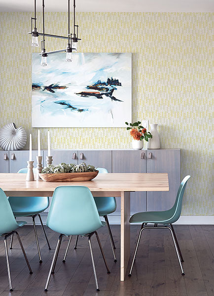 Erik Yellow Building Blocks Wallpaper by A Street Prints