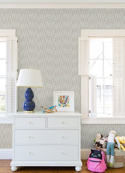 Erik Light Beige Building Blocks Wallpaper by A Street Prints