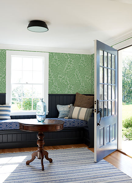 Elin Green Berry Botanical Wallpaper by A Street Prints