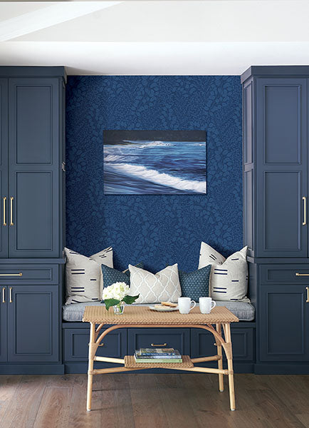 Elin Blue Berry Botanical Wallpaper by A Street Prints