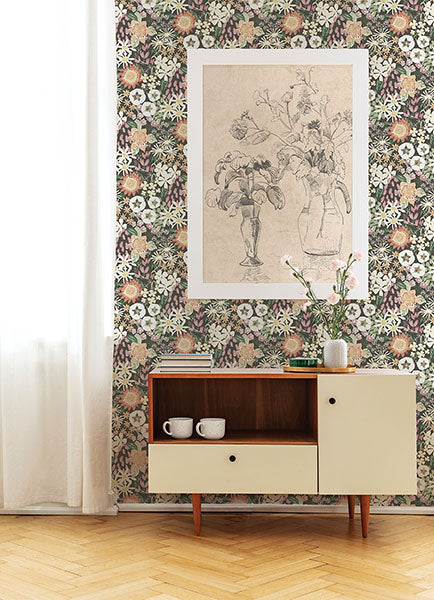 Karina Berry Wildflower Garden Wallpaper by A Street Prints