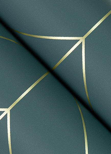 Sander Slate Green Geometric Wallpaper by A Street Prints