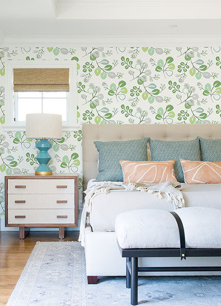 Jonah Green Leaf Trail Wallpaper by A Street Prints