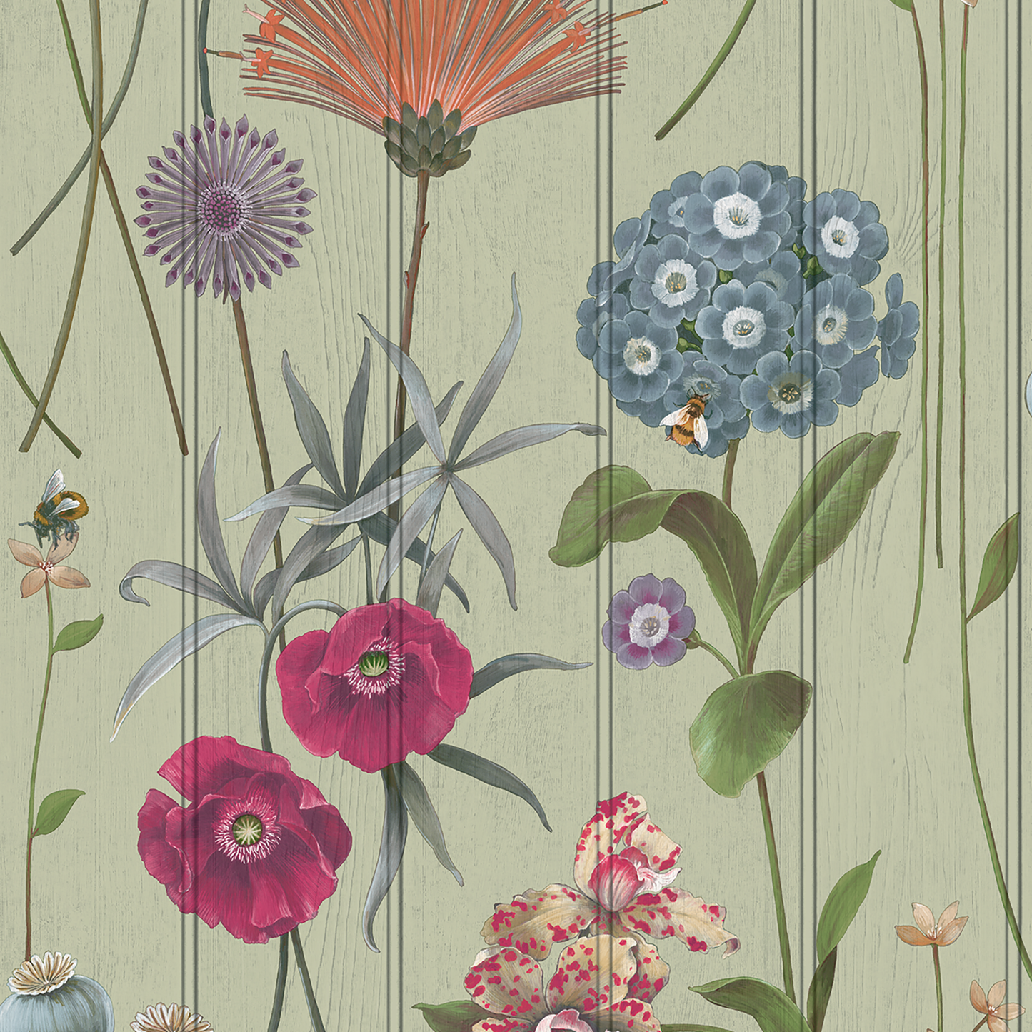 Botanist Floral Sage Wallpaper by Belgravia Décor