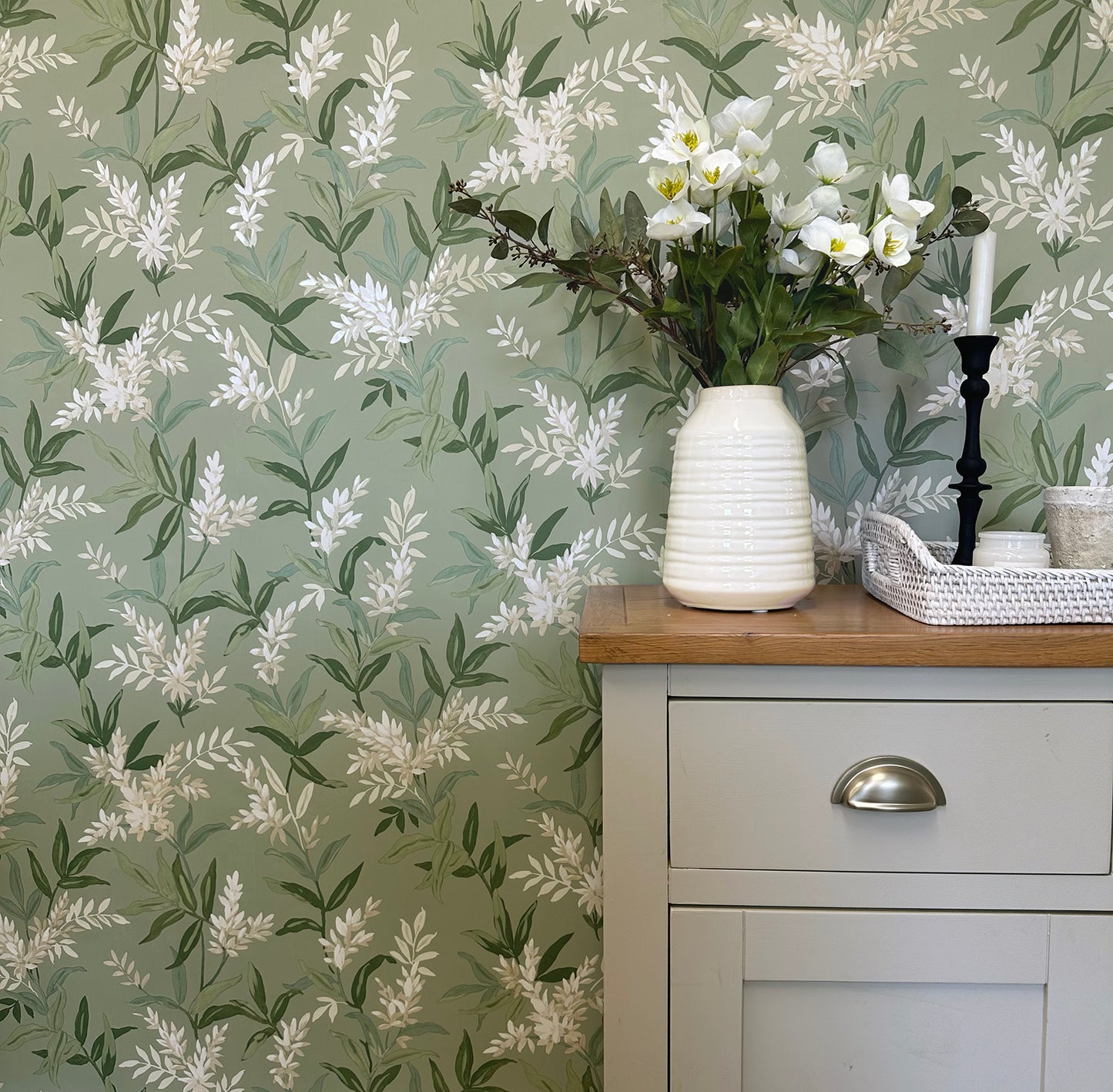 Olivia Floral Sage by Belgravia Décor