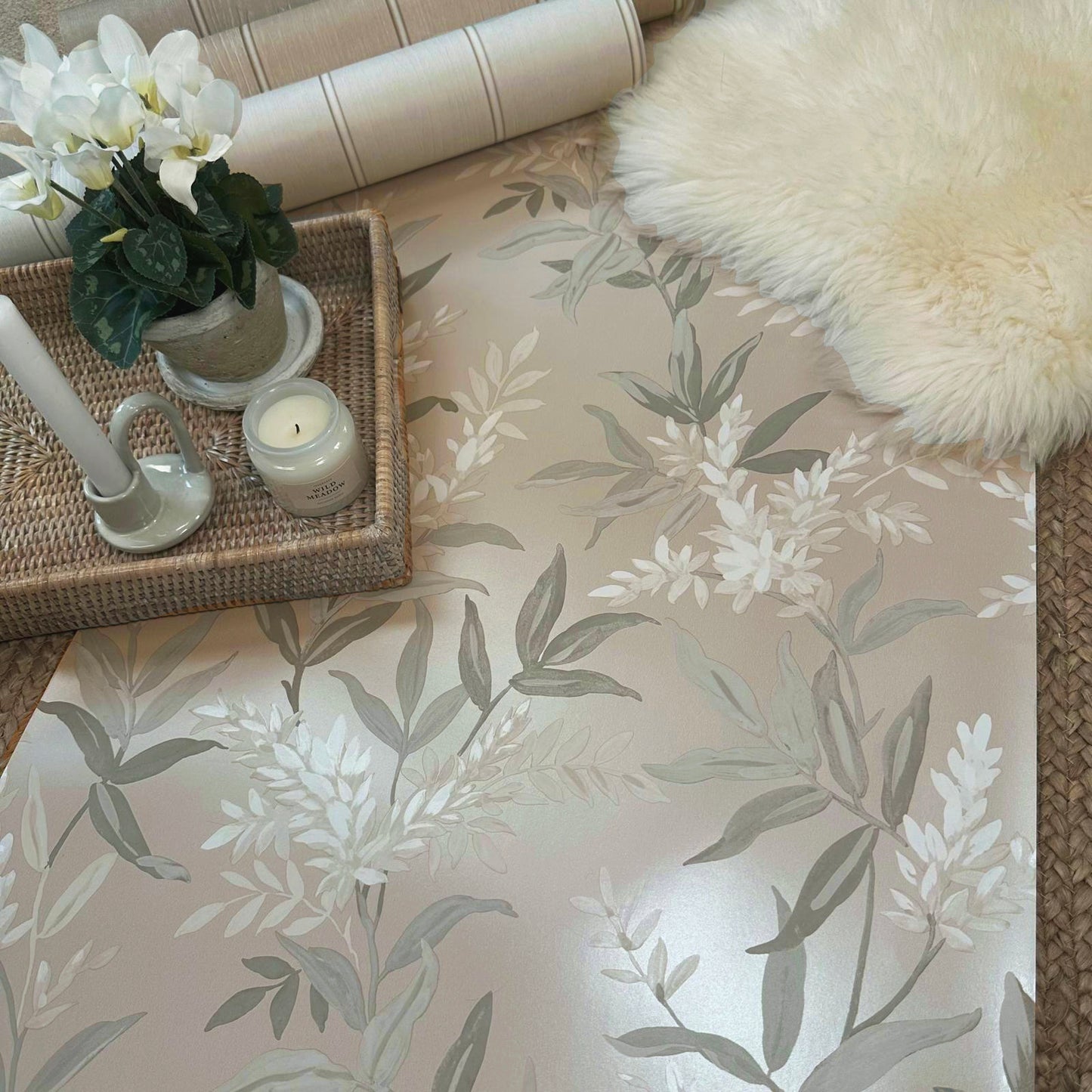 Olivia Floral Beige by Belgravia Décor