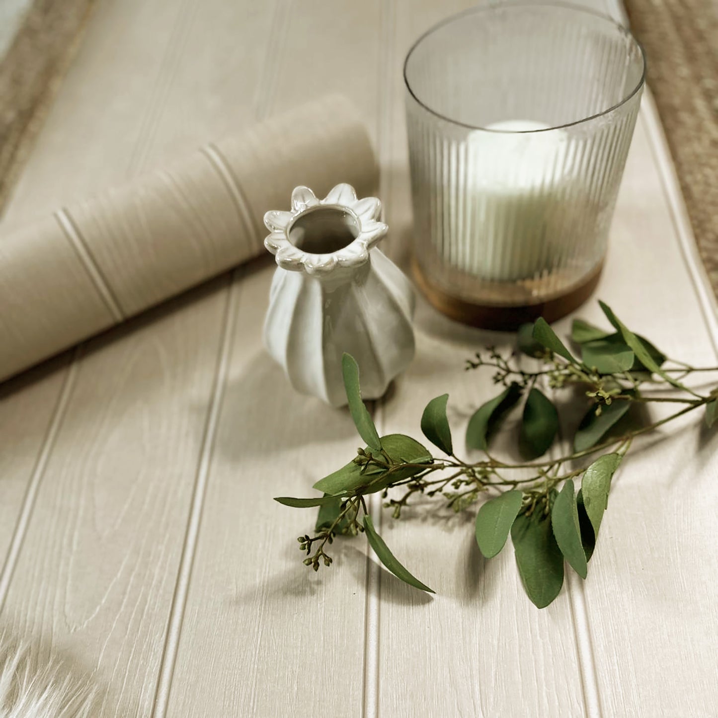 Beaded Wood Beige by Belgravia Décor