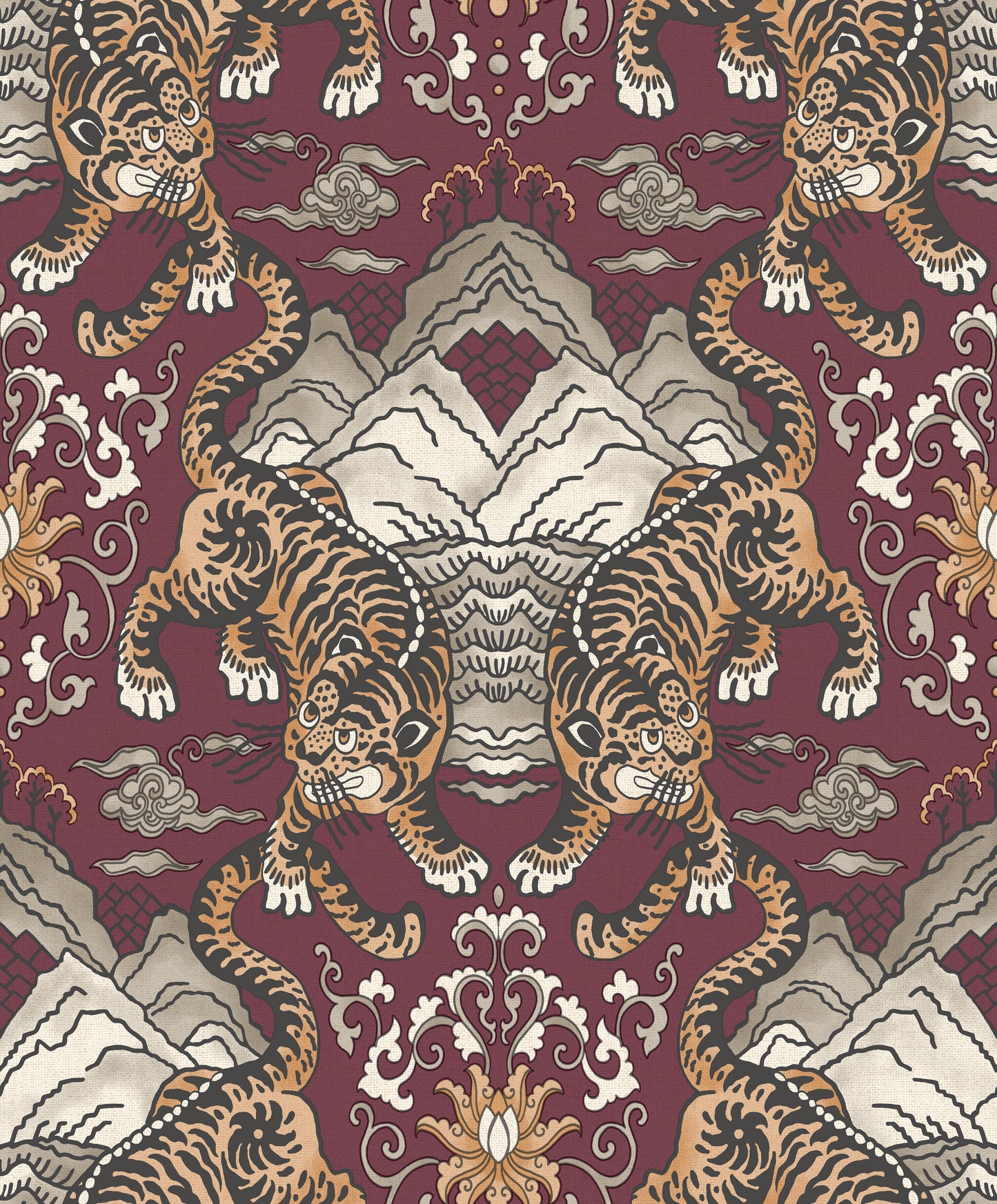 Tora Maroon by Holden Decor