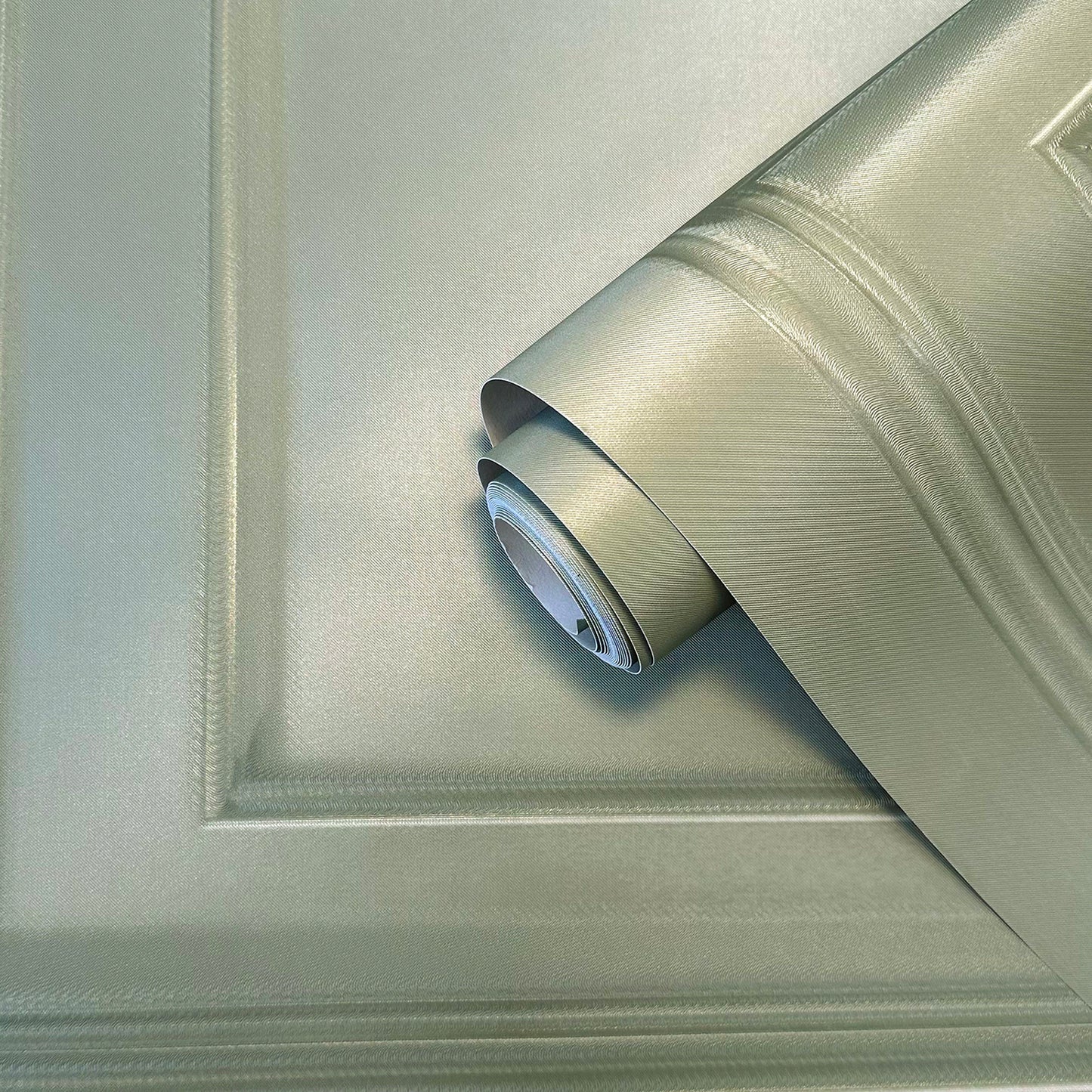 Amara Panel Sage Textured Wallpaper by Belgravia Décor
