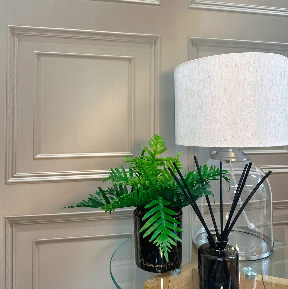 Amara Panel Mocha Textured Wallpaper by Belgravia Décor