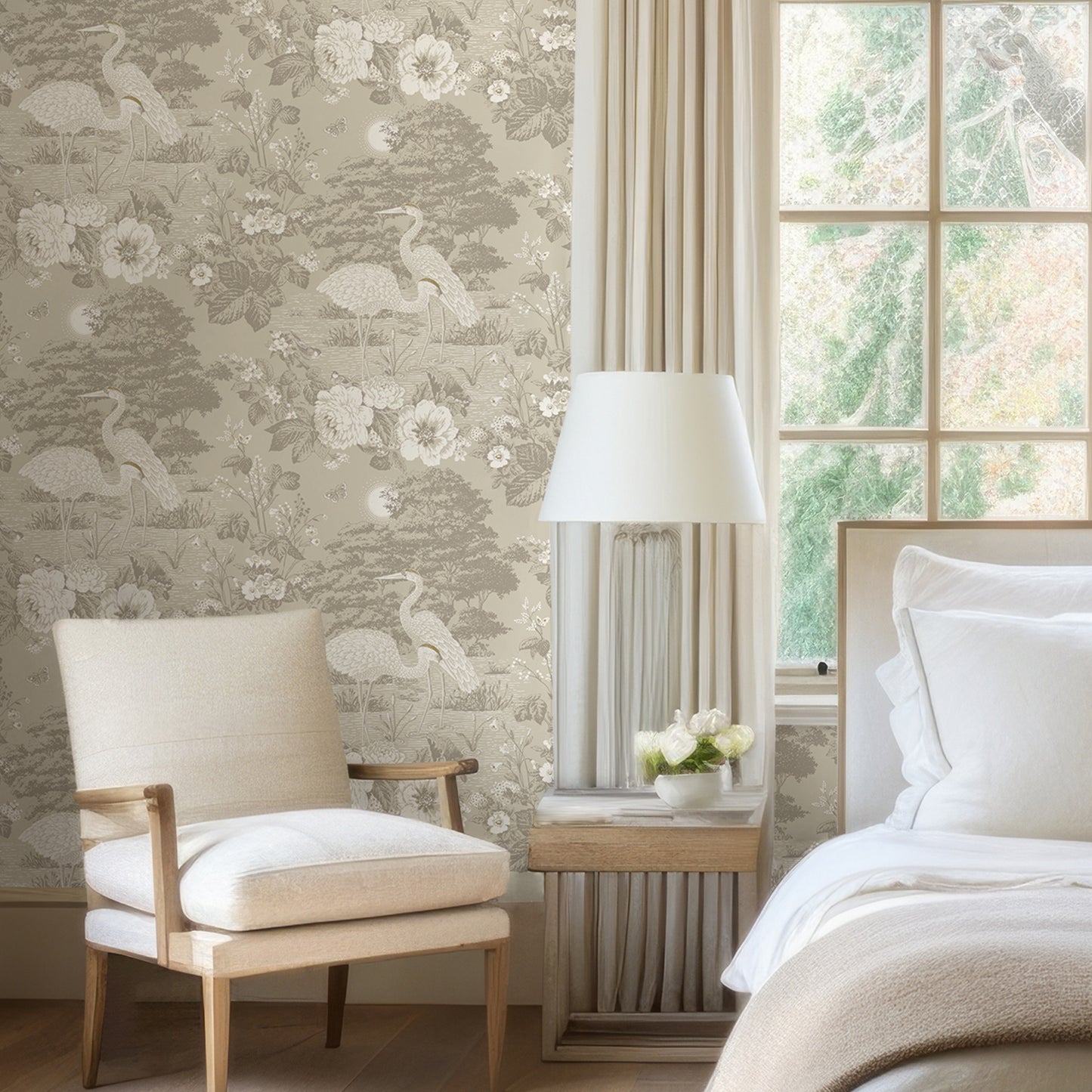 Izumi Stork Cream wallpaper collection by Belgravia Décor